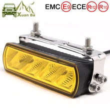 6 дюймов 20 Вт тонкий светодиодный светильник Янтарный противотуманный привод лампы для внедорожников Лодка ATV 4x4 4WD морской прицеп Вождение Barra светильник s