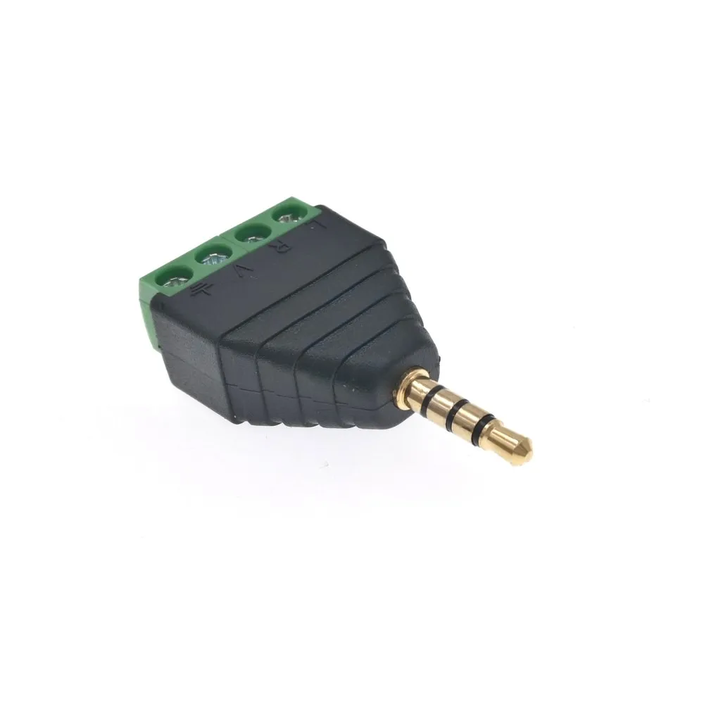 1set 3.5mm 18 Inch Jack Audio Connector To 4 Pin Terminal Stereo Adapter  (3)
