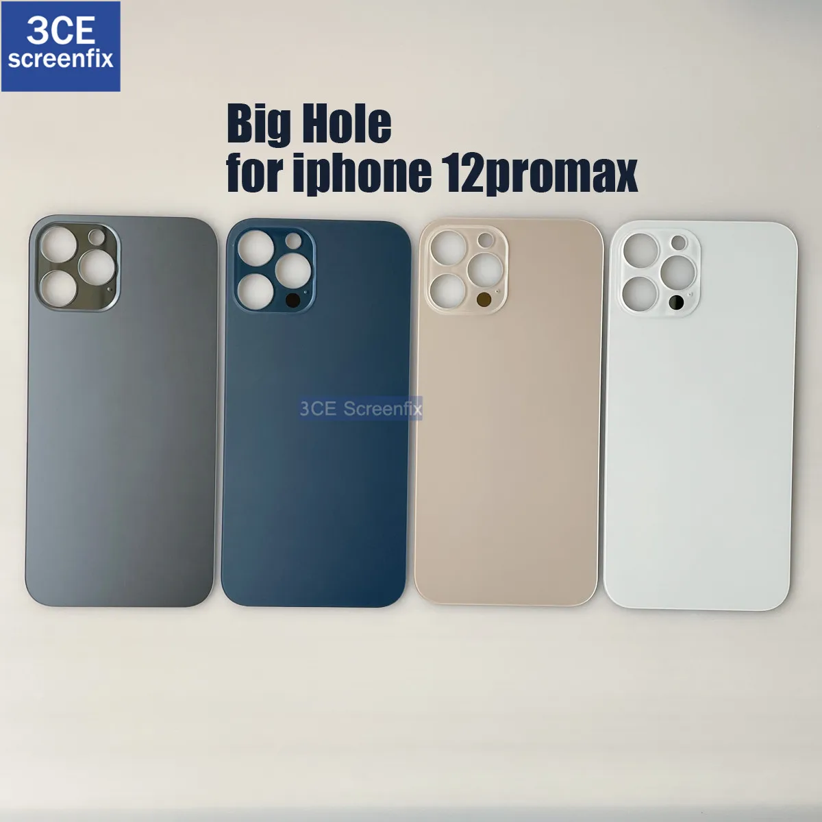 

10 шт., стеклянная крышка батарейного отверстия для iPhone 12 Pro Max