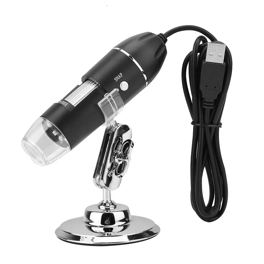 LED Microscope 50X-500X 0.3MP USB Magnifier For Computer With Holde Interface Electronic Microscope Magnifier