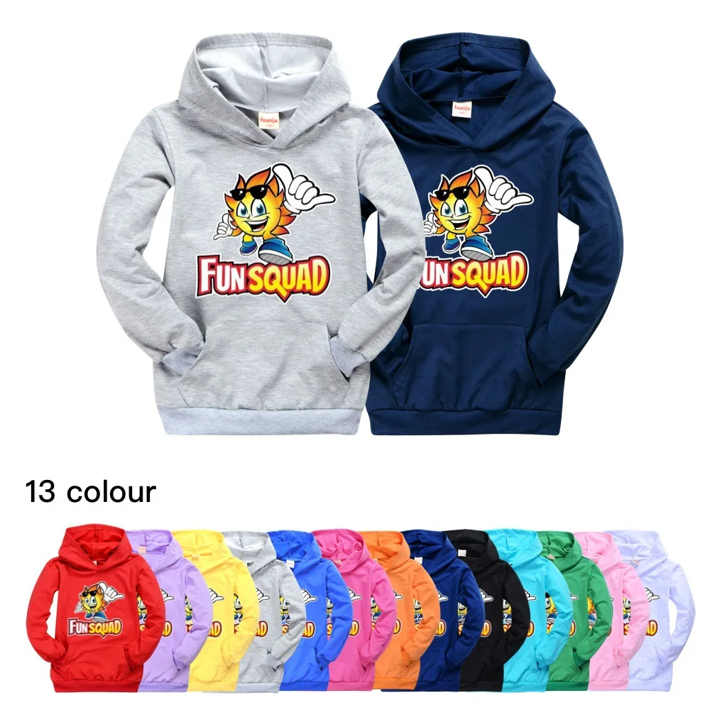 Autumn Fun Squad game Kids Girl Boys Full Sleeve Hoodie Sweatshirt Child Baby Cartoon Hoody Coat Tops Jacket Children Clothing