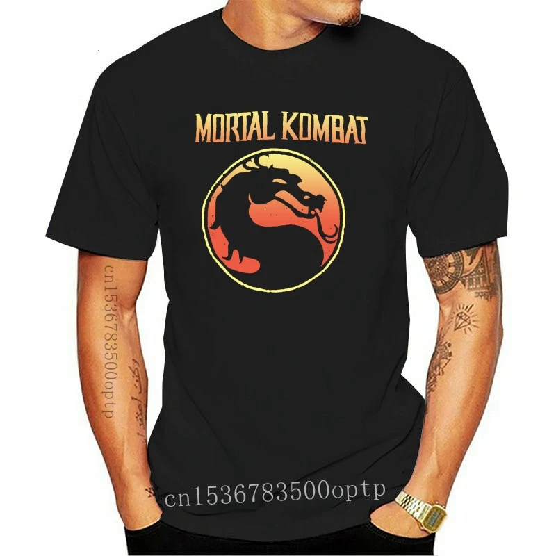 Новая персонализированная футболка с логотипом Mortal Kombat Мужская забавная крутая