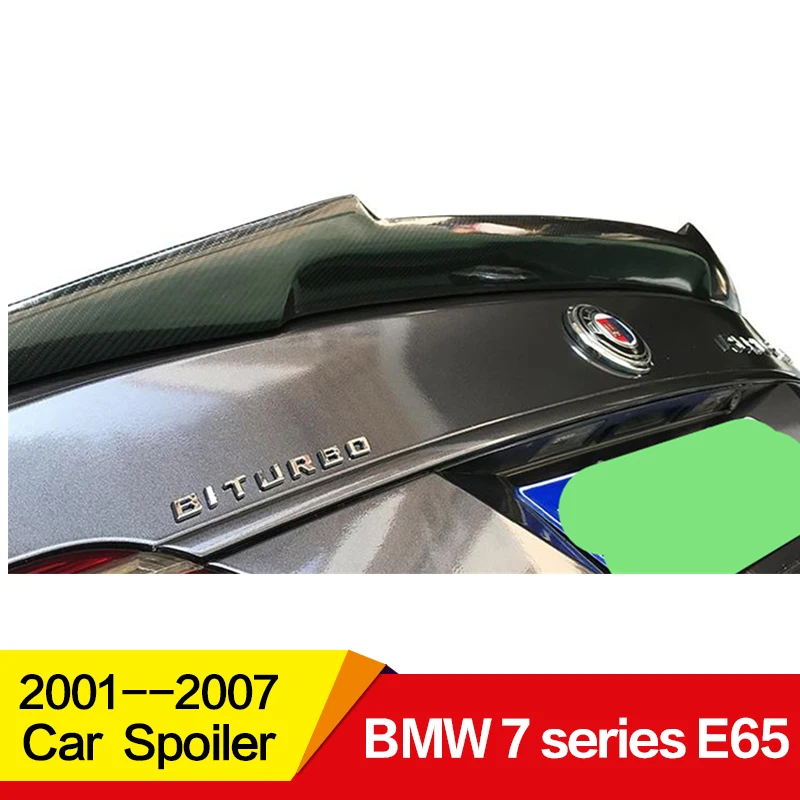 Применение для BMW серий 7 спойлер E65 2001 02 03 04 05 06 07 года глянцевое углеродное волокно заднего крыла m4 Стиль для мужчин Спортивная обувь 4-дверная фурнитура