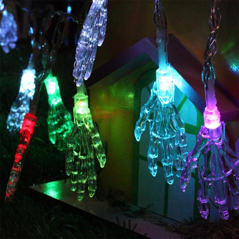 5M Halloween String Light Skeleton Hand 10/20/30/40/50LED Garland Holiday Decoration For Party Christmas Outdoor Deco II | Освещение