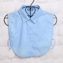 Женское однотонное кружевное съемное ожерелье-чокер с отворотом рубашка Поддельный Воротник