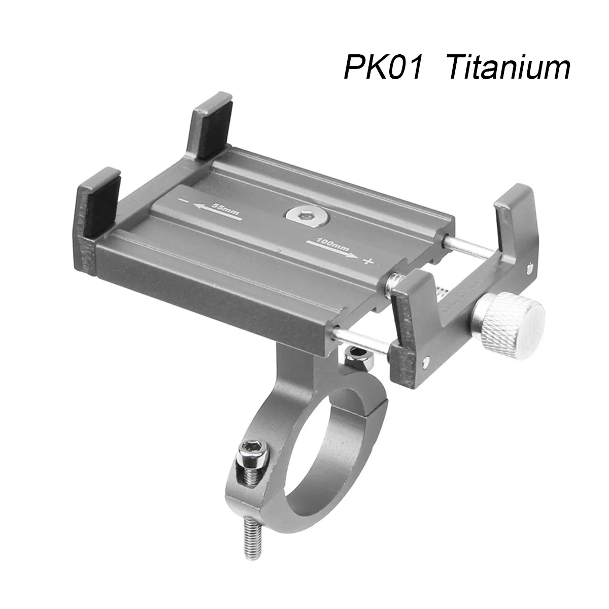 Titanium PK01 Алюминиевый сплав 360 ° 180 ° Вращение держатель велосипеда мотоцикл велосипедный удлинитель руля для Мобильный телефон gps крепление - Цвет: Titanium PK01