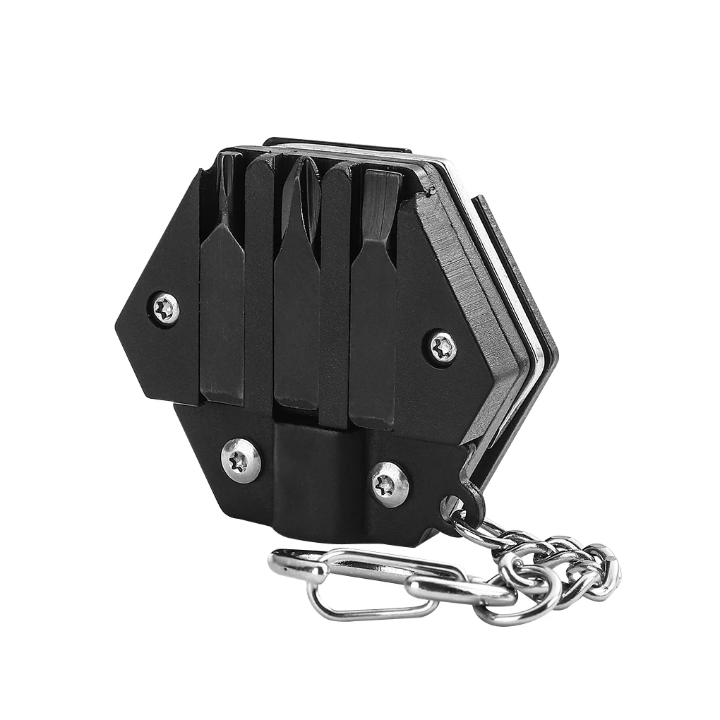 

Multifunctional Mini Knife Hexagon Coin Cutter Folding Knife Screw Driver Camping Pocket Knife Rust-Proof For Outdoor Activity