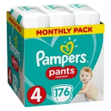 Трусики Pants Pampers,(9-15 кг), размер 4, 176 шт