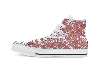 

Rowanberries Fall Custom Casual High Top lace-up Canvas shoes sneakers Drop shipping
