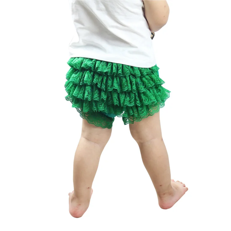 Кружевные Трусы для маленьких девочек милые хлопковые шорты с оборками нижнее