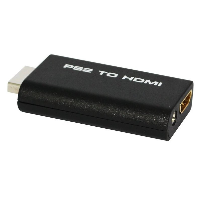 New HDV-G300 PS2 to HDMI 480i-480p-576i Audio Video Converter Adapter with 3.5mm Audio Output