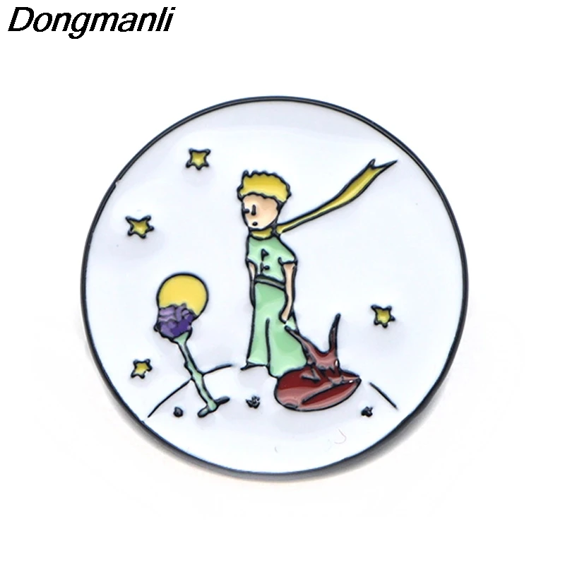 P3289 Dongmanli принц и лиса эмалевые булавки броши мультфильм креативная