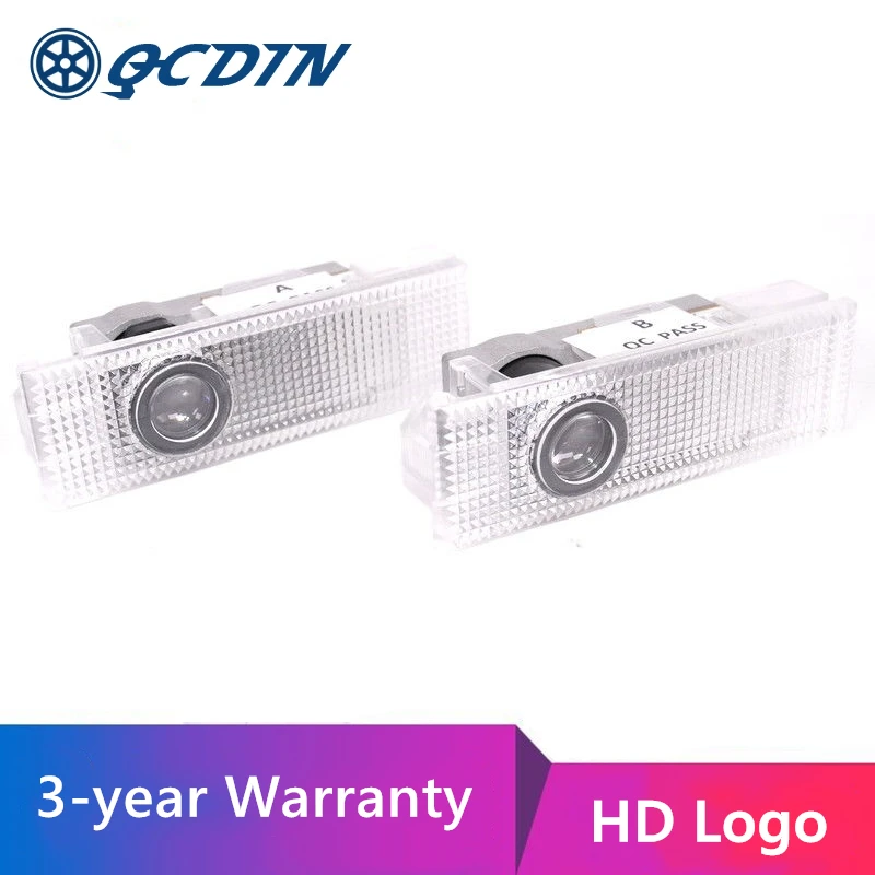 Price QCDIN for Chrysler LED Door Logo Light Car HD Logo Projector Lights for Chrysler 300 200 Sebring Lancia Thema All Car Models