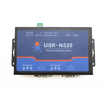 

Industrial 2 Serial port RS232 RS485 RS422 to Ethernet TCP/IP Converter server USR-N520 Modbus RTU TCP for Industrial automation