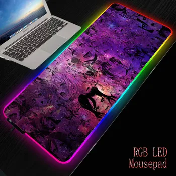 

MRGBEST Anime Purple Girl Large Gaming Mouse Pad Gamer Computer Big Mouse Mat Locking Edge Speed Mousepad Keyboard Desk Mat