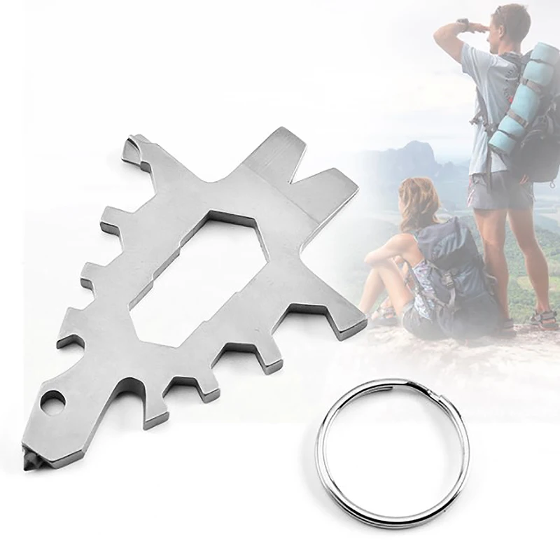 Hot Edc Tool 16 In 1 Christmas Tree Shape Multi-Tool Card Combination Multi-Function Compact Stainless Steel Screwdriver