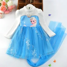 Новинка года; костюмы высокого качества для девочек; платья Эльзы; платья принцесс Анны; одежда для костюмированной вечеринки на Рождество и День рождения; детская одежда для девочек; От 3 до 9 лет