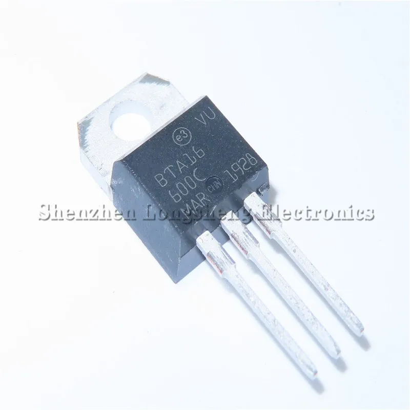 

10PCS/LOT New BTA16-600C TO-220 BTA16 600C 16A 600V triac