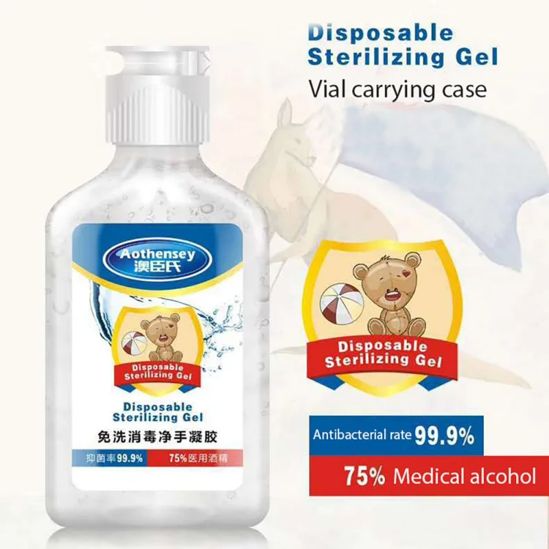 

No Clean Waterless Gel Sanitizer Quick-drying Anti-bacteria Moisturizing Travel Portable 24 Hour Defense Cleaner Hand