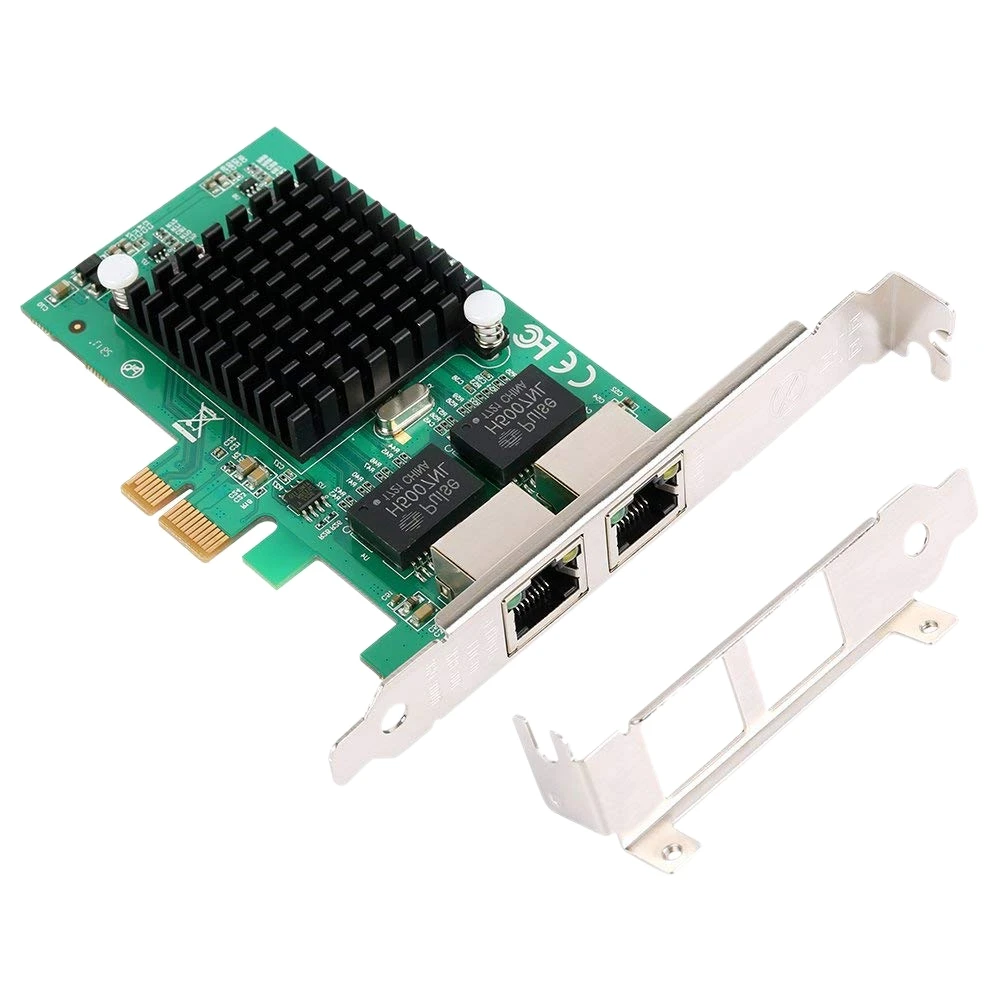 Горячая гигабитная Ethernet Pci-E плата сетевого контроллера 10/100/1000 Мбит/с, Rj45 X2 Dual 2 порта Pcie сервер сетевой интерфейс карта Lan
