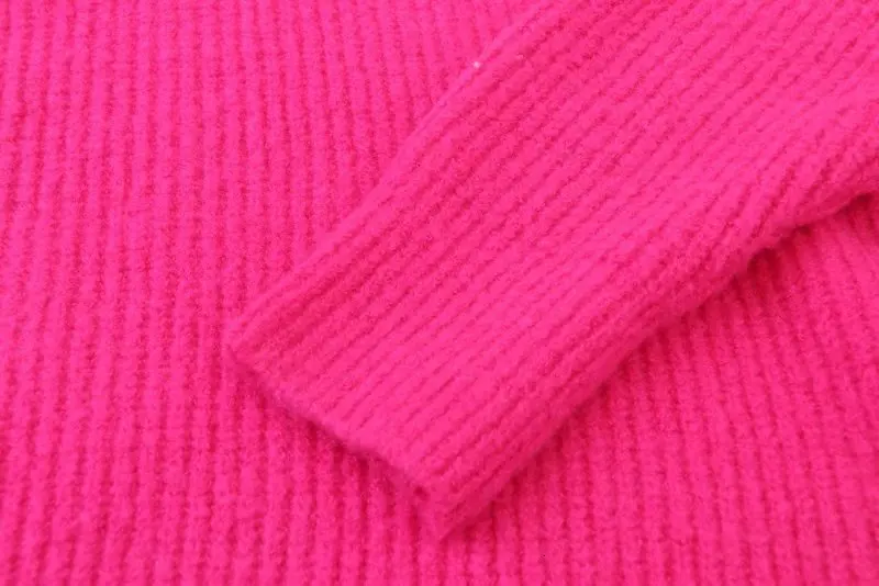 Осенний легкий тонкий высокий свинцовый однотонный пуловер с длинными рукавами флуоресцентный вязание без подкладки верхняя одежда свитер женский 6873/127
