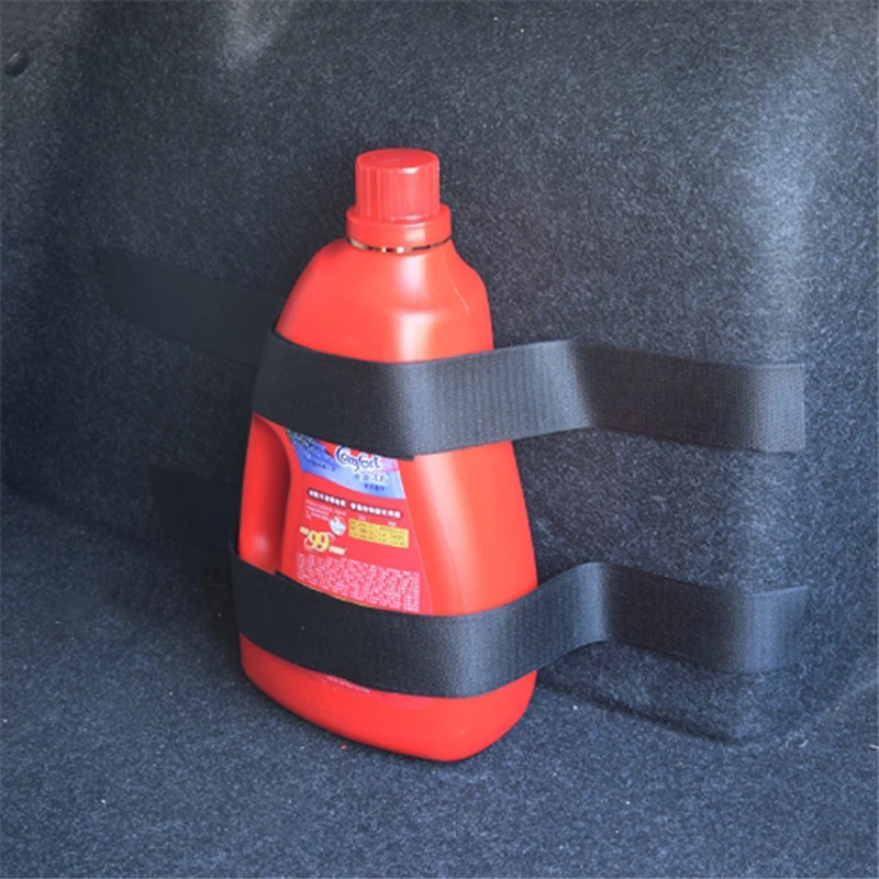 1 Set Black Car Trunk Storage Bag Fire Extinguisher Fixing Strap Velcro Styling Accessories | Автомобили и мотоциклы