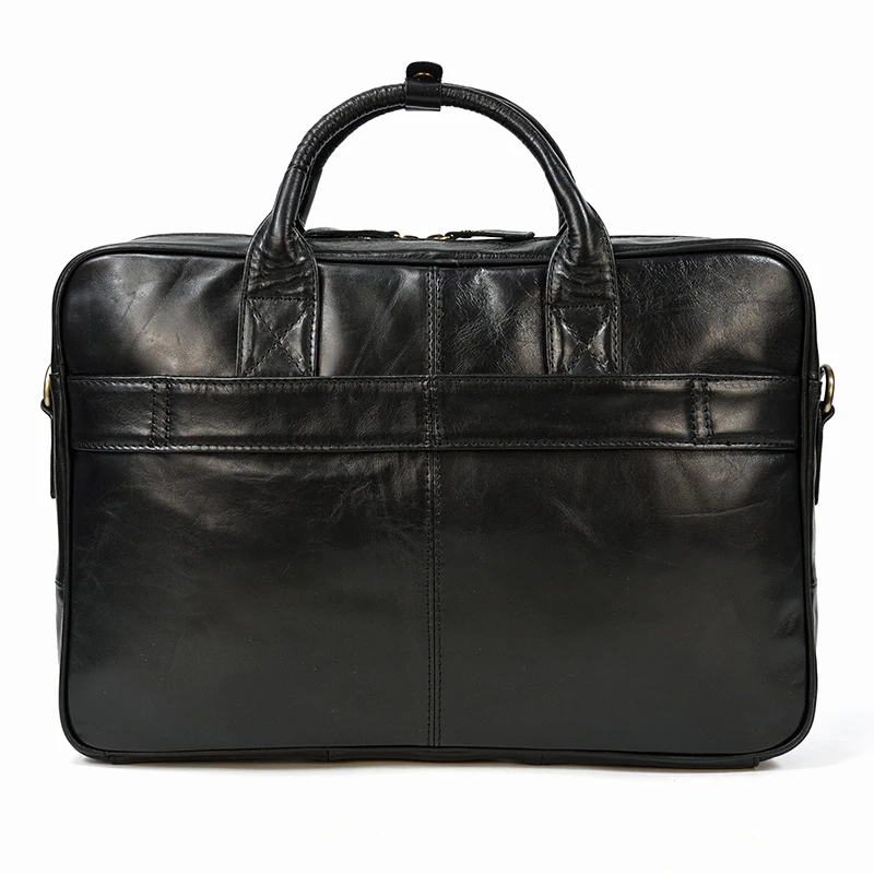Vintage male laptop handbag Handmade Crossbody bag Genuine Leather Briefcase Bag for man fit for 14 inch PC Business Bag 51 Heb4452f85d594e4b82334dae2f5e618ac