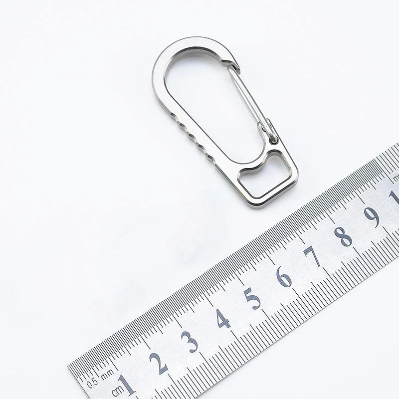 Big Mouth Buckle Titanium Alloy Hanging Keychain Spring Buckle Carabiner Flashlight Buckle