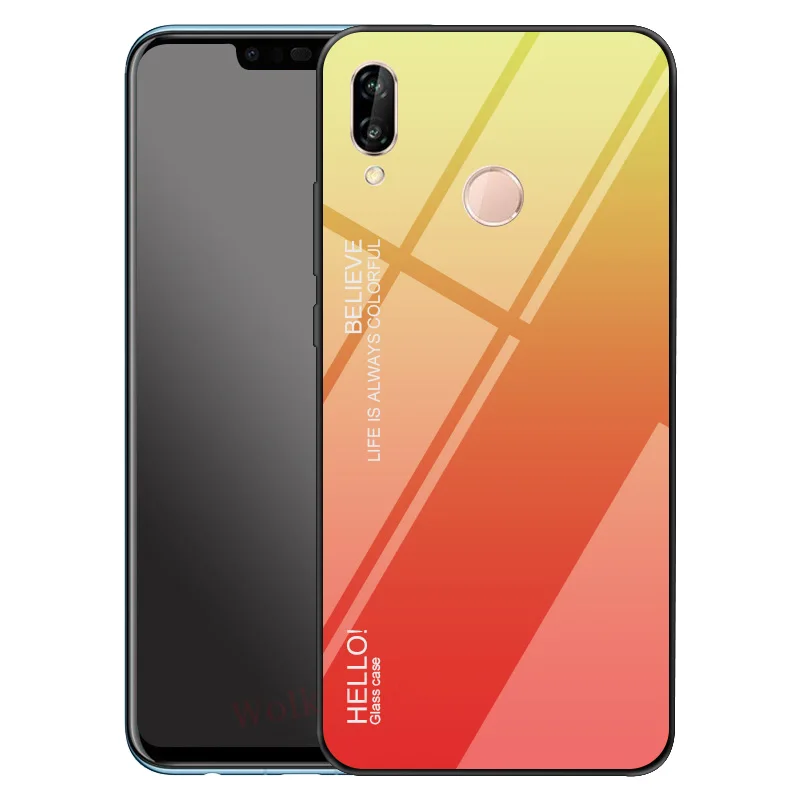 8 Чехол из мраморного стекла для Xiao mi Red mi Note 7 Pro mi 9 SE A1 A2 mi 8 Lite 5X 6X Red mi 7 Note 7 5 6 Pro 6A 5 Plus градиентная крышка - Цвет: 8