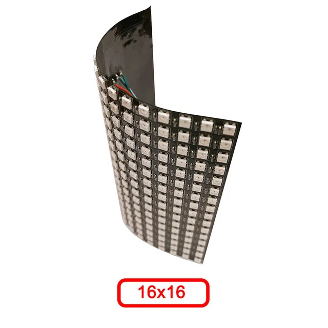 16x16 пикселей WS2812B цифровой гибкий светодиодный панельный светильник DIY GyverLamp индивидуально адресуемый 2812 16*16 пикселей 256 светодиодный s светодиодный матричный - Цвет: 16x16 Panel