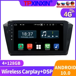 Radio Multimedia con GPS para coche, reproductor con Android 10, 128GB, grabadora de vídeo, accesorios, DVD, 2DIN, para VolkSwagen Magotan 2016