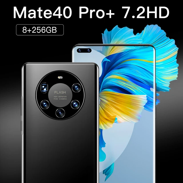 Mate40 Pro+ Android10 Smartphone 7.2 Inch HD Full Screen 512GB FaceFingerprint Unlock Phone Global Version 4G/5G Mobile Phone 4