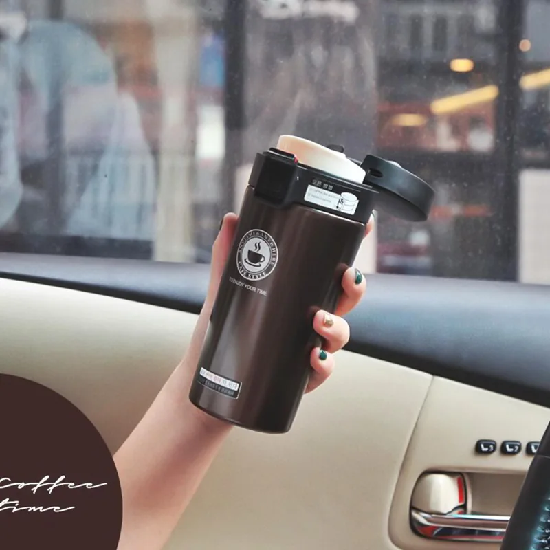 HOT Premium Travel Coffee Mug Stainless Steel Thermos Tumbler Cups Vacuum Flask thermo Water Bottle Tea Thermocup | Дом и сад