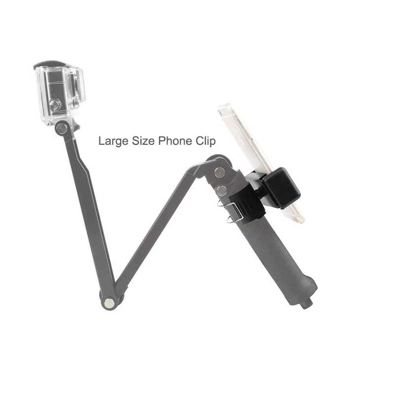 Держатель с зажимом для телефона палка селфи ручной монопод GoPro Hero 9 8 7 6 5 4 Yi 4K Sjcam Sj8