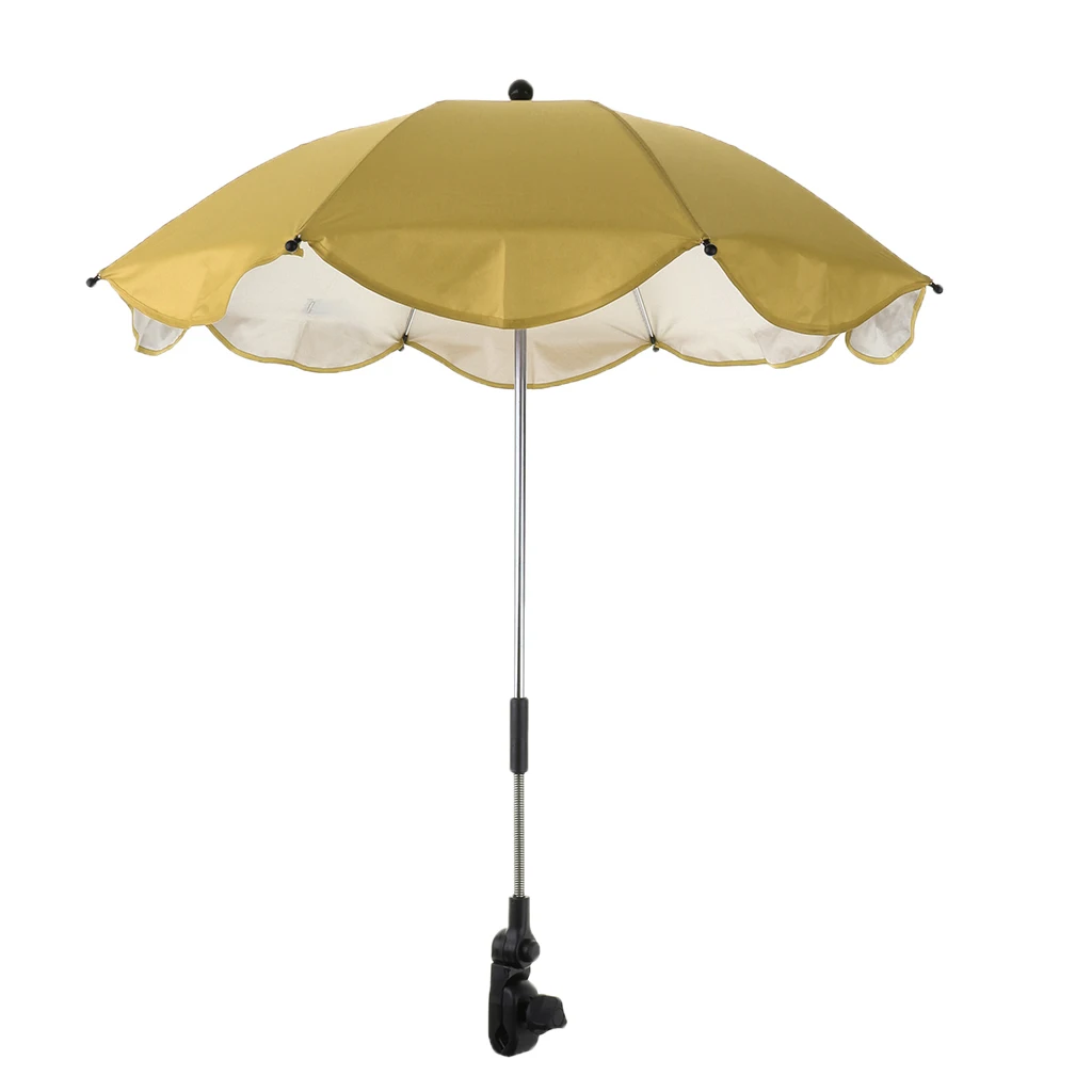 

2 Pieces Yellow Summer Sunshade Umbrella UV Protection Beach Shelter Outdoor Lightweight Parasol with Sand Anchor for Coast