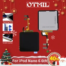 OTMIL ЖК-дисплей для iPod Nano 6 6-го поколения ЖК-дисплей кодирующий преобразователь сенсорного экрана в сборе+ набор инструментов с клеем iPod Nano6