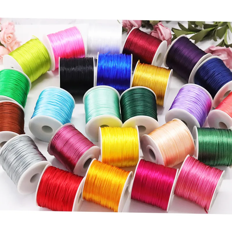 

7#50 meters of 1.5mm Rope Gold / Silver / Red Cord Wire Cord String Rope Ribbon Strap Tag Line Bracelet making No-slip Clothing