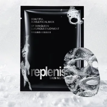 

5pcs Sea Salt Crystal Watery Bubble Mask Natural Charcoal Bubble Black Mask Oil control Moisturizing Cleansing Mask Skin Care N