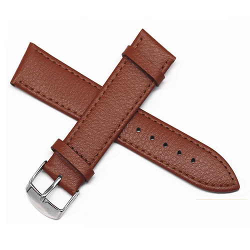 Light Brown Ремешок из натуральной кожи для часов samsung gear S3 Galaxy Watch 46 мм 42 мм Amazfit Bip 14 мм 16 мм 18 мм 20 мм 22 мм Замена - Цвет ремешка: Light Brown