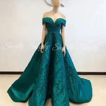 Длинные вечерние платья с рукавом-крылышком и v-образным вырезом, Аппликация из бисера, изумрудно-зеленые вечерние женские вечерние платья в африканском стиле