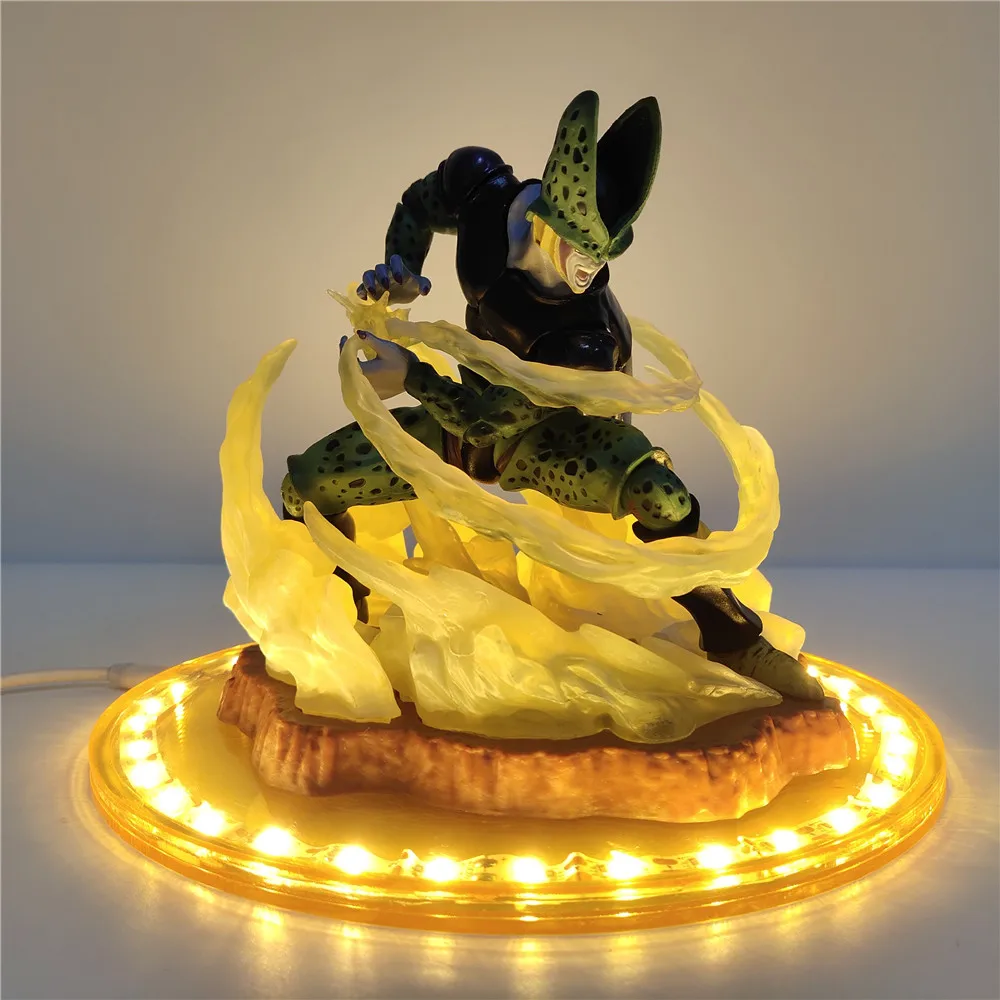 Dragon Ball Z Cell LED Night Light DIY Decoration Lampara Ichiban PVC Figma Anime DBZ Super Cell Bedroom Luzes Da Noite Kid Gift