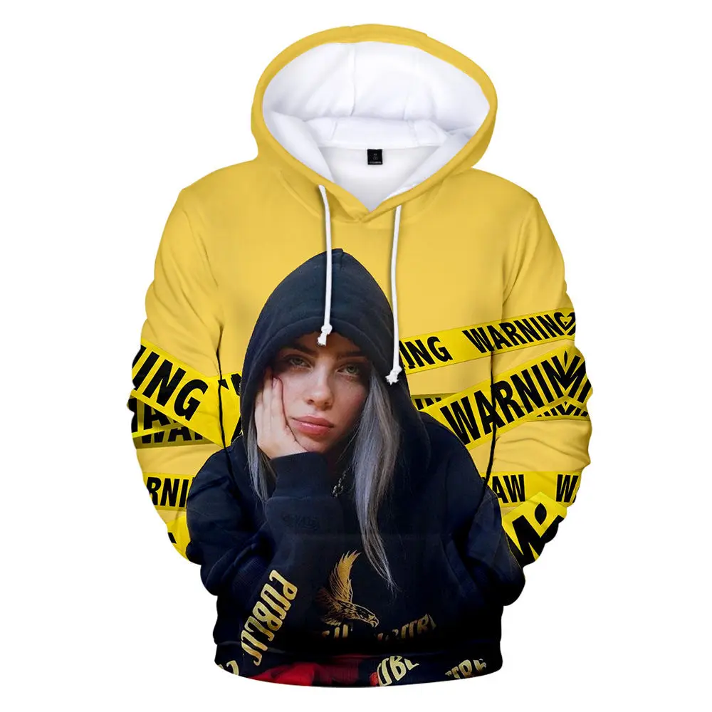 Модный дизайн Billie Eilish 3D толстовки Толстовка для мужчин и женщин Billie Eilish толстовки с капюшоном осенне-зимняя одежда куртки