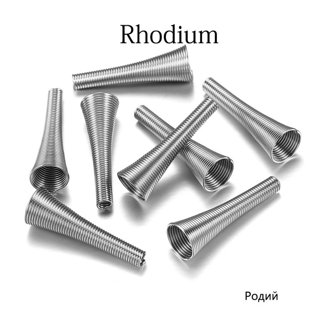 Metal Spring Funnel Shape Spacer Beads Caps DIY Beading Supplies Cone Spring Coil End caps For Jewelry Makings Accessories