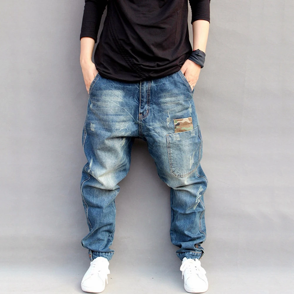 Lugentolo Mens Jeans Harem Pants Hip Hop Mid Loose Medium Zipper Fly Full Length Plus Size Little Feet Ripped Jeans for Men Lugentolo Mens Jeans Harem Pants Hip Hop Mid Loose Medium Zipper Fly Full Length Plus Size Little Feet Ripped Jeans for Men
