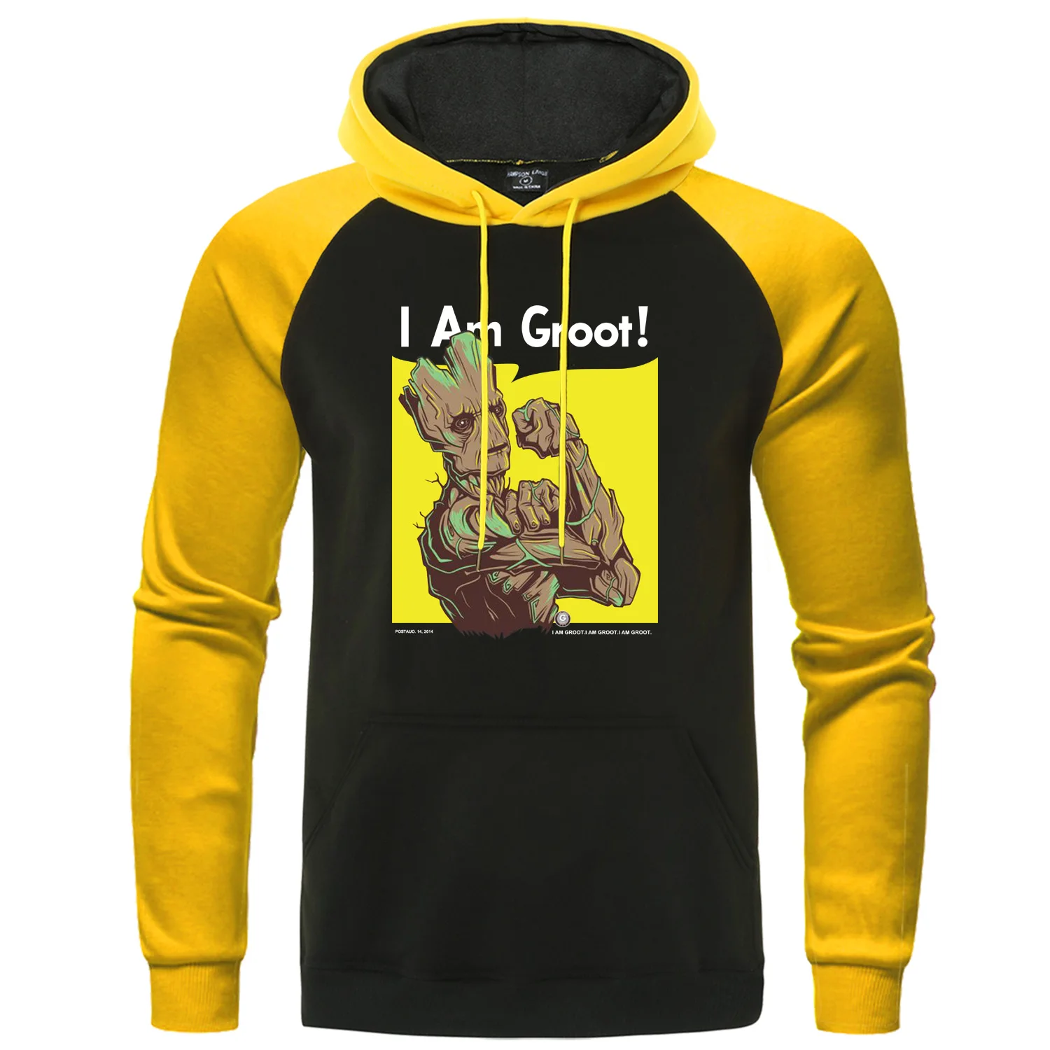 Осенняя мужская толстовка с капюшоном, с принтом I am groot, реглан, толстовка с капюшоном, супергерой, Грут, пуловер для мужчин, фильм «Страж Галактики»