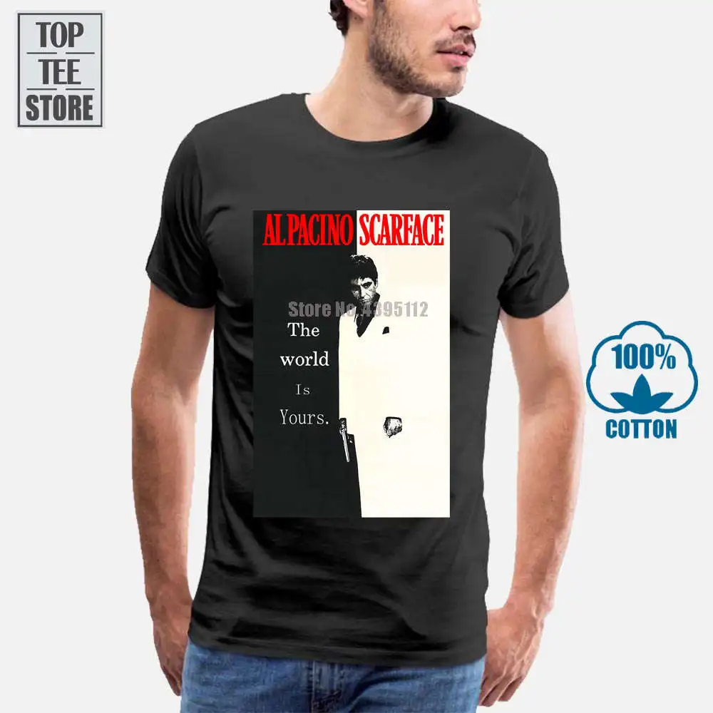 Мужская классическая футболка Размеры Sm 4Xl|al pacino|t shirt moviescarface t |