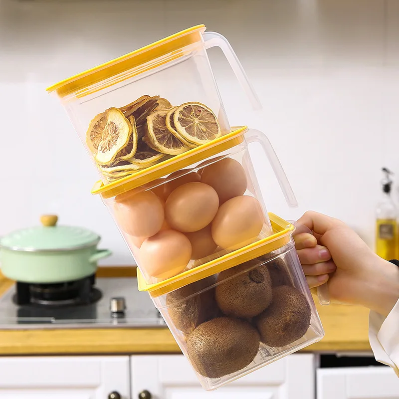 

Receiving Box Household Sealed Fruit, Food and Groceries Preservation Box Kitchen Transparent Plastic Storage Box