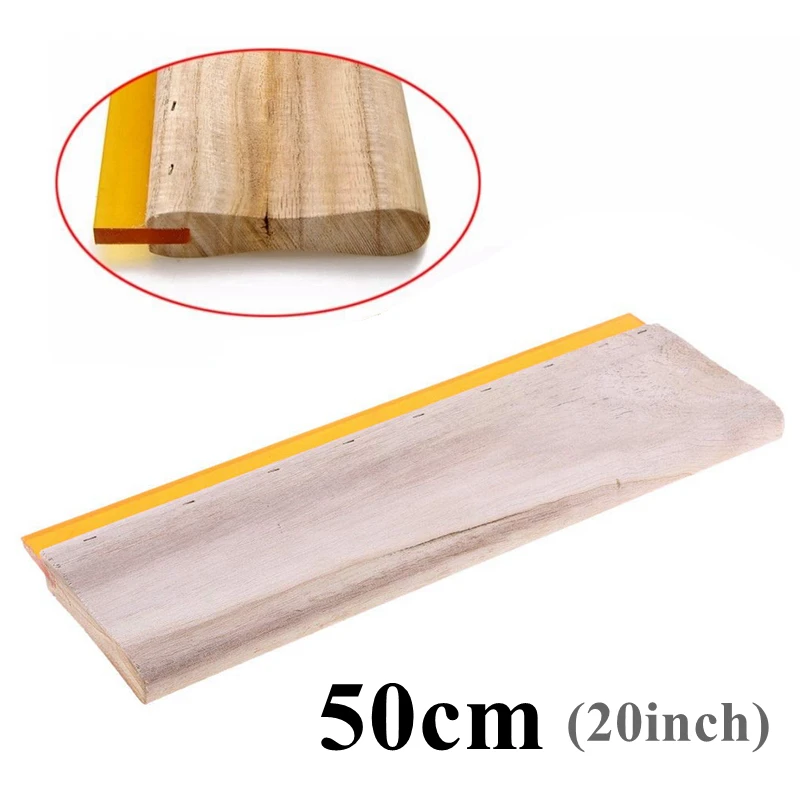 20 inches Screen Printing Squeegee 75 Durometer 50cm Long Wooden Handle