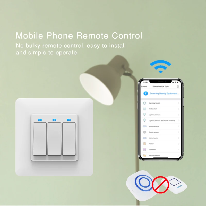 

1/2/4 pcs Smart WiFi Light Switch Interruptor button Wall penal Switch App Remote Control Intellegent Switch For Alexa google