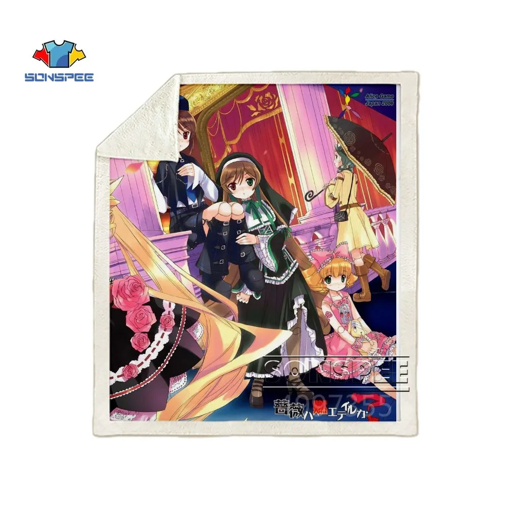 SONSPEE Rozen Maiden аниме Харадзюку для детей и взрослых 3d принт одеяло Теплый диван Стёганое одеяло покрывало для путешествий постельные принадлежности магазин при фабрике K127